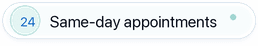 Same-day appointments footer badge